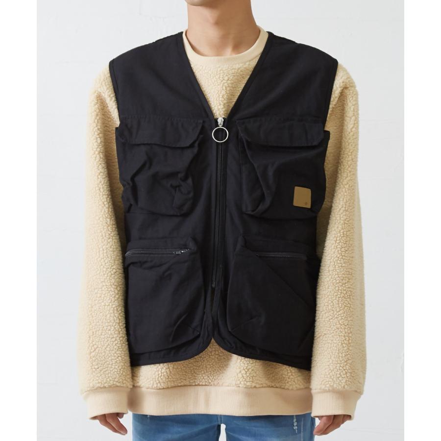 フィッシングベスト メンズ ベスト ミリタリー アウトドア ワーク ジップアップ 黒 迷彩柄 カモフラージュ カモフラ柄 無地 キャンプ 釣り improves | improves | 10