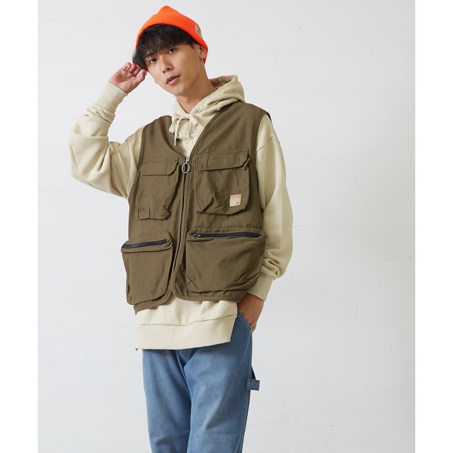 フィッシングベスト メンズ ベスト ミリタリー アウトドア ワーク ジップアップ 黒 迷彩柄 カモフラージュ カモフラ柄 無地 キャンプ 釣り improves | improves | 02