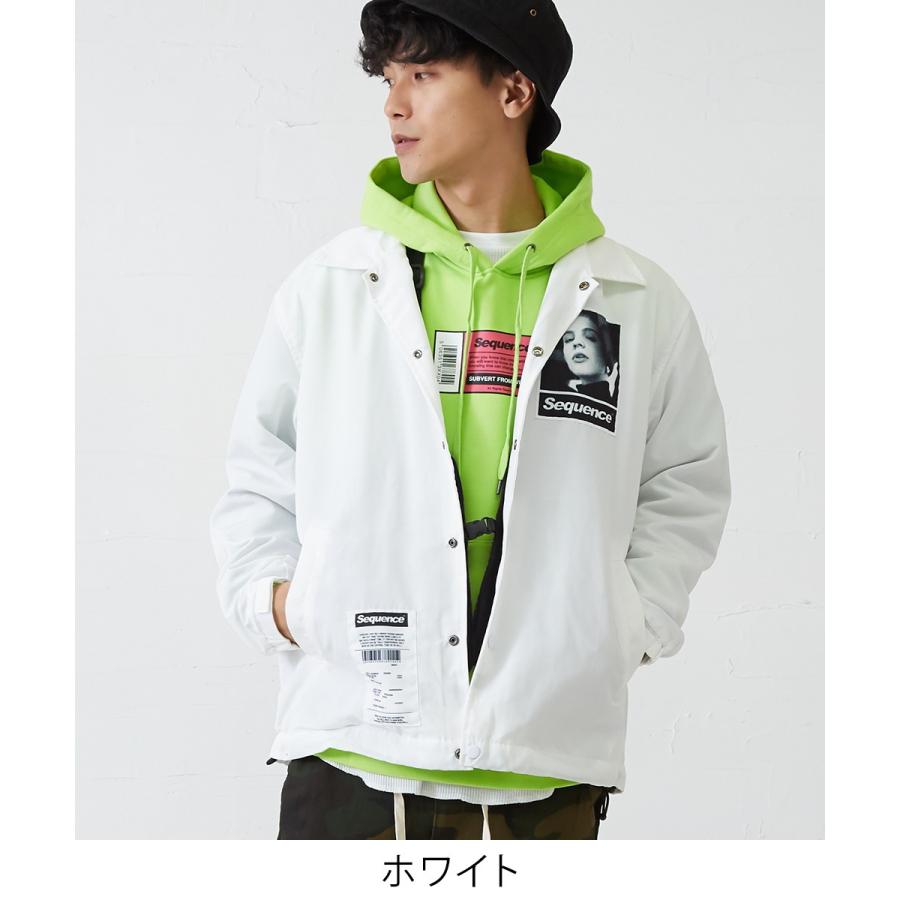 Sequence B One Soul コーチジャケット メンズ ストリート ナイロン ジャケット ロゴ プリント ブルゾン カバーオール ジャンパー Improves インプローブス 通販 Yahoo ショッピング