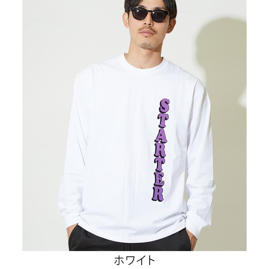 STARTER BLACK LABEL スターターブラックレーベル メンズ  ロンT 長袖 長袖Tシャツ ロゴプリント ロゴ クルーネック 黒 白 ブランド | improves | 02