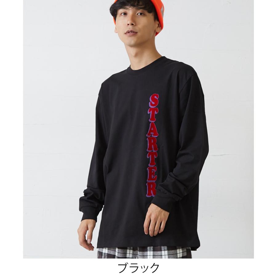 STARTER BLACK LABEL スターターブラックレーベル メンズ  ロンT 長袖 長袖Tシャツ ロゴプリント ロゴ クルーネック 黒 白 ブランド | improves | 04