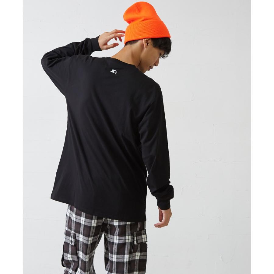 STARTER BLACK LABEL スターターブラックレーベル メンズ  ロンT 長袖 長袖Tシャツ ロゴプリント ロゴ クルーネック 黒 白 ブランド | improves | 05