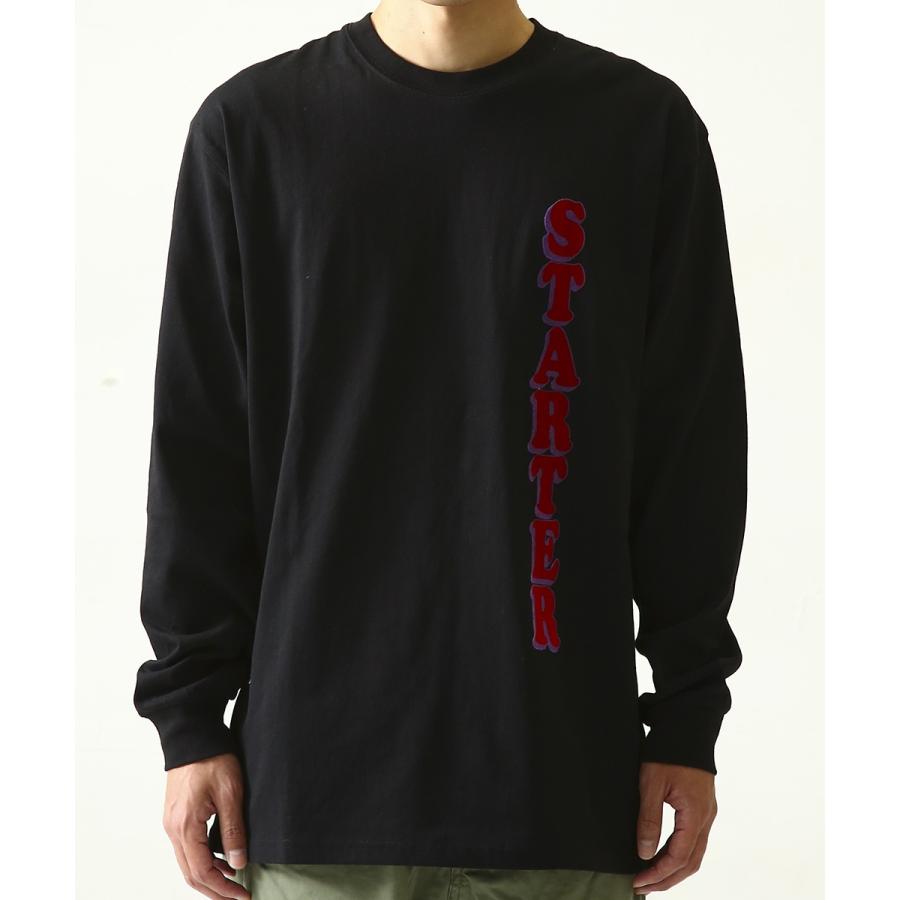STARTER BLACK LABEL スターターブラックレーベル メンズ  ロンT 長袖 長袖Tシャツ ロゴプリント ロゴ クルーネック 黒 白 ブランド | improves | 06