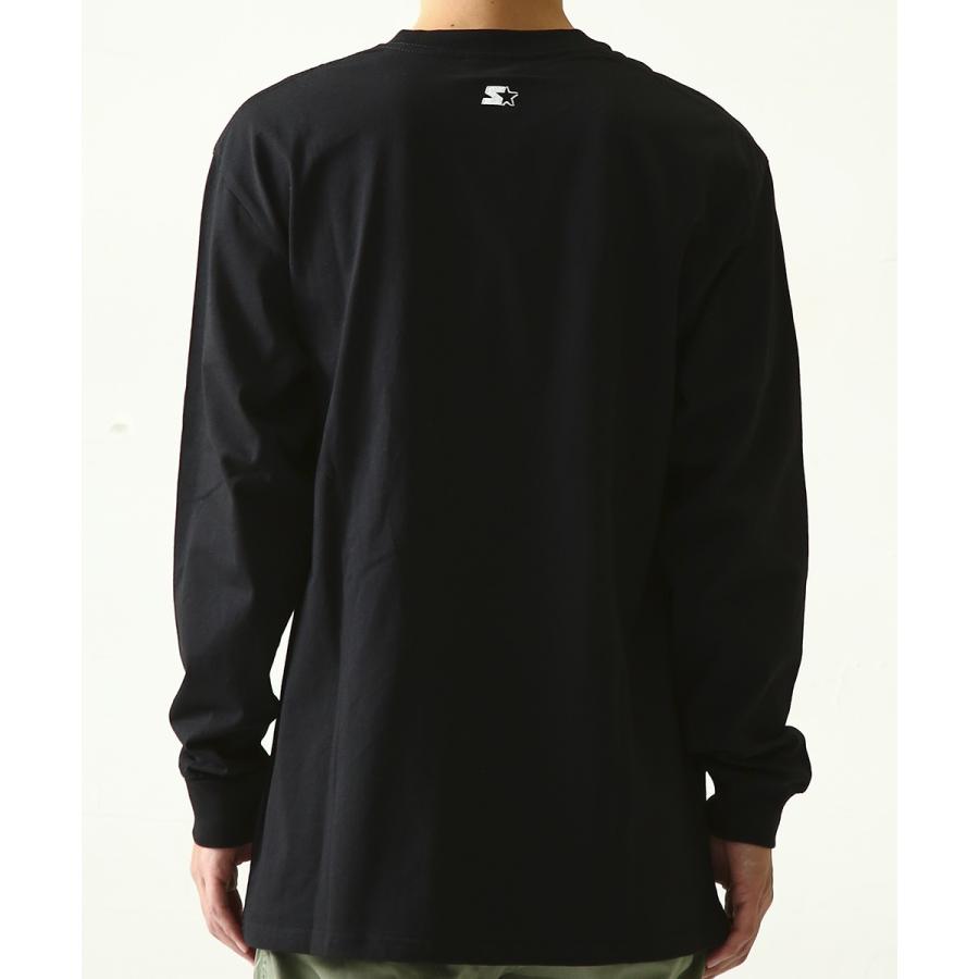 STARTER BLACK LABEL スターターブラックレーベル メンズ  ロンT 長袖 長袖Tシャツ ロゴプリント ロゴ クルーネック 黒 白 ブランド | improves | 08