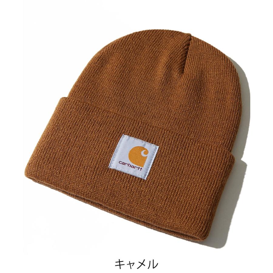 Carhartt カーハート ニットキャップ メンズ  ニット帽子 ロゴ ラベル ブランド 無地 黒 緑 茶 青 帽子 ストリートファッション ストリート系｜improves｜06