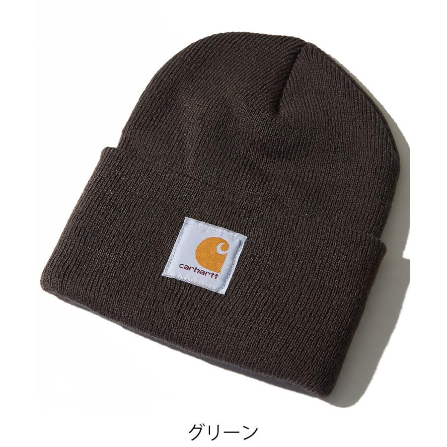 Carhartt カーハート ニットキャップ メンズ  ニット帽子 ロゴ ラベル ブランド 無地 黒 緑 茶 青 帽子 ストリートファッション ストリート系 | Carhartt | 06