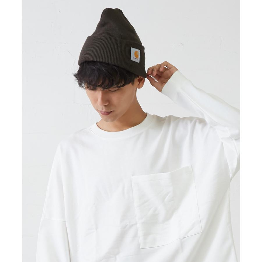 Carhartt カーハート ニットキャップ メンズ  ニット帽子 ロゴ ラベル ブランド 無地 黒 緑 茶 青 帽子 ストリートファッション ストリート系 | Carhartt | 07