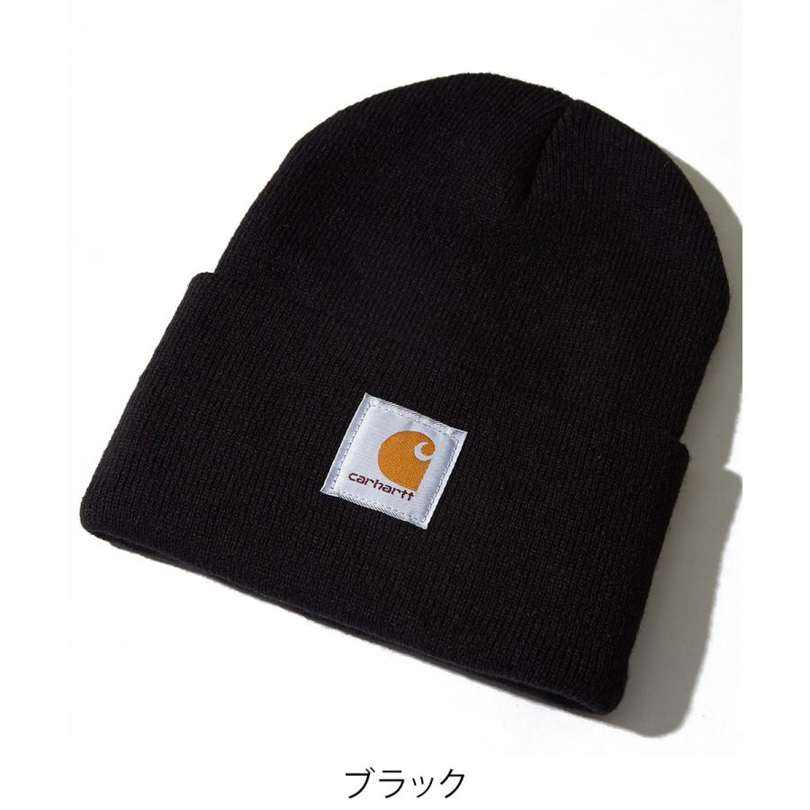 Carhartt カーハート ニットキャップ メンズ  ニット帽子 ロゴ ラベル ブランド 無地 黒 緑 茶 青 帽子 ストリートファッション ストリート系｜improves｜10