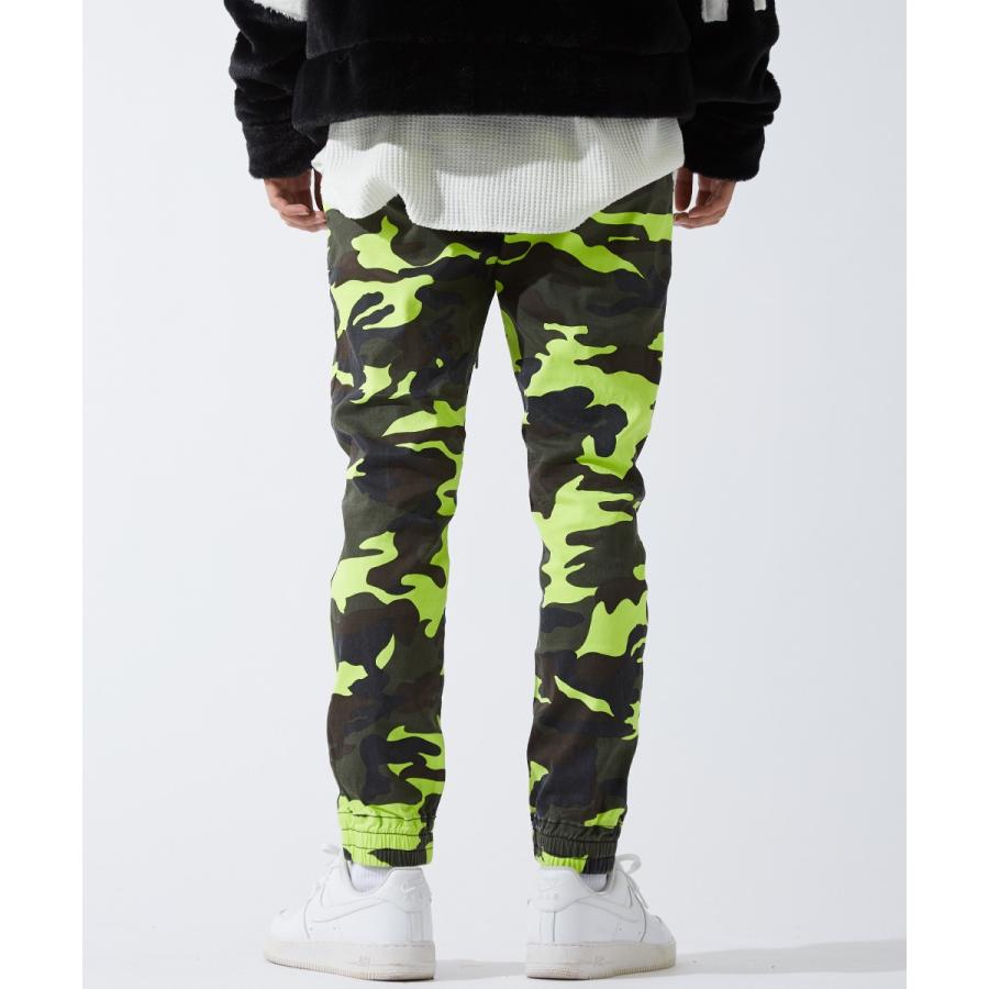 improves ジョガーパンツ メンズ 迷彩 ネオン スリム 細身 スキニー