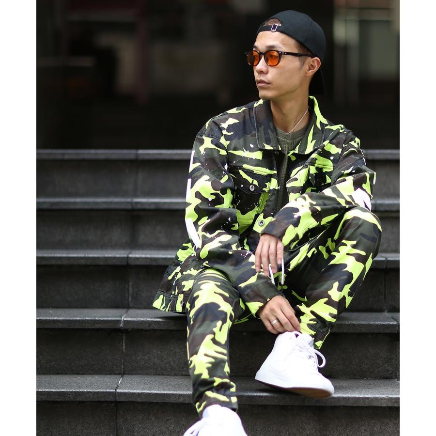 ジョガーパンツ メンズ  迷彩 ネオン スリム 細身 スキニー スキニーパンツ ストレッチパンツ カモフラージュ 迷彩柄 カモフラ柄 improves | improves | 04