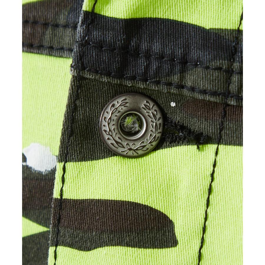 デニムジャケット Gジャン ジージャン ペンキ バックプリント ロゴ プリント ネオン デニム ジャケット カモフラ カモフラージュ | improves | 18