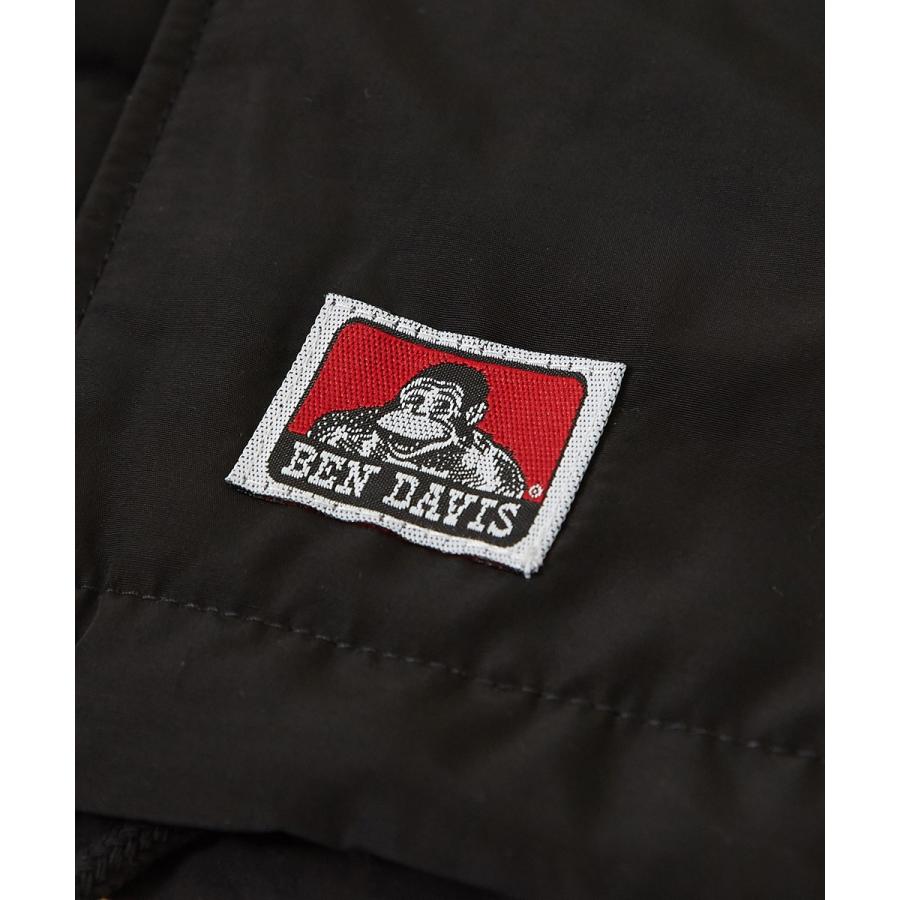 BEN DAVIS ベンデイビス コーチジャケット 裏ボア メンズ チェック柄 ロゴ プリント ゆったり ドロップショルダー 黒 ブランド  ベンデービス improves | BEN DAVIS | 10