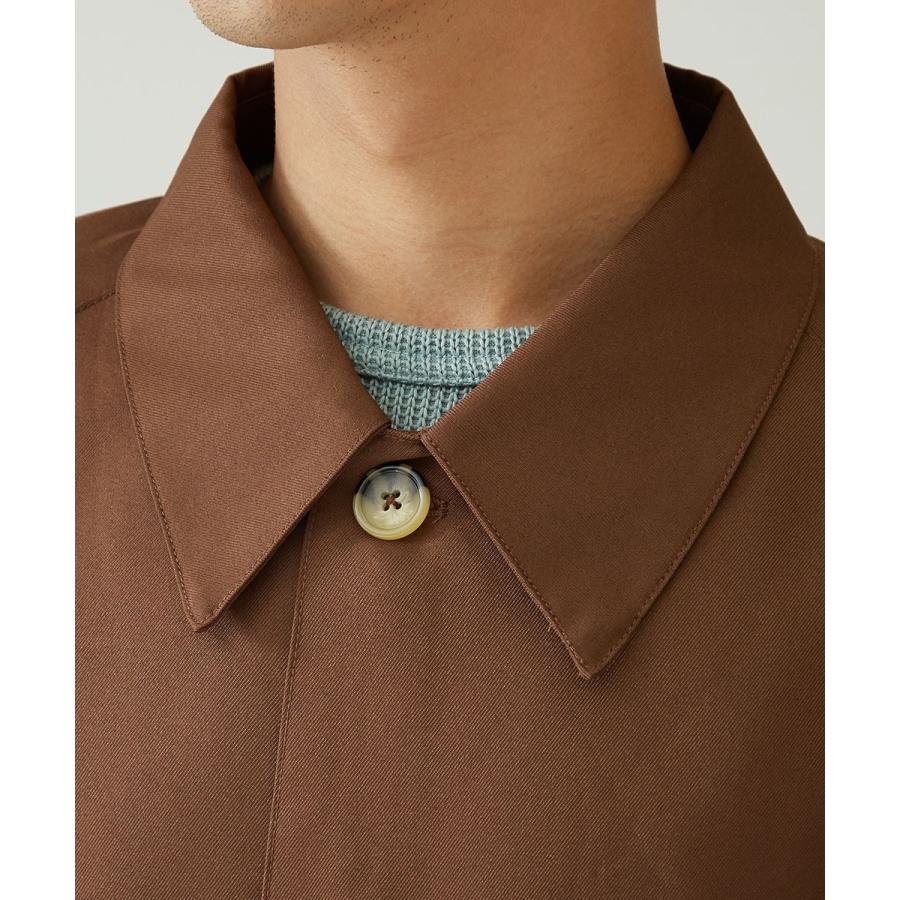 ステンカラーコート メンズ  コート ロングコート ゆったり 大きいサイズ 黒 青 ロング丈 軽量 きれいめ ストリートファッション improves | improves | 14