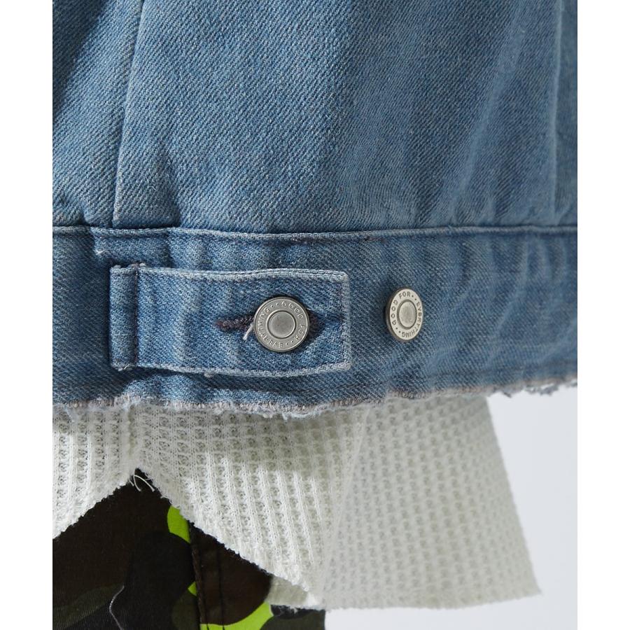 デニムジャケット メンズ 裏ボア 大きいサイズ ビッグシルエット オーバーサイズ ビッグロゴ バックプリント ボアジャケット ボアGジャン | improves | 13