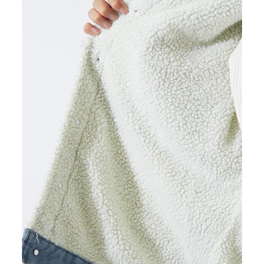 デニムジャケット メンズ 裏ボア 大きいサイズ ビッグシルエット オーバーサイズ ビッグロゴ バックプリント ボアジャケット ボアGジャン | improves | 16