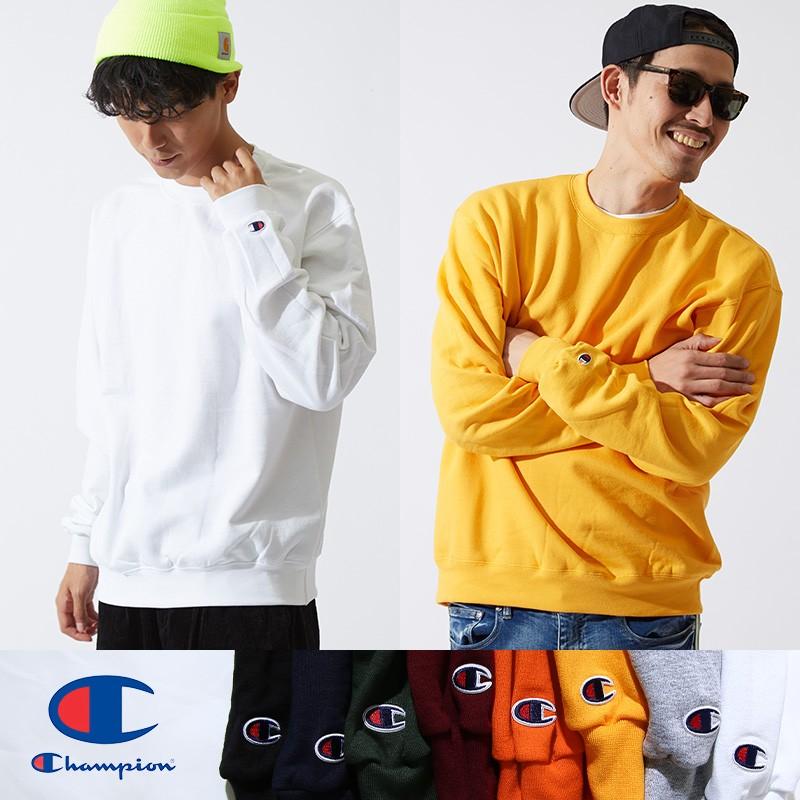 Champion チャンピオン スウェット トレーナー メンズ 裏起毛 暖かい あったか ドロップショルダー ゆったり 厚手 無地 長袖 クルーネック ブランド Improves インプローブス 通販 Yahoo ショッピング