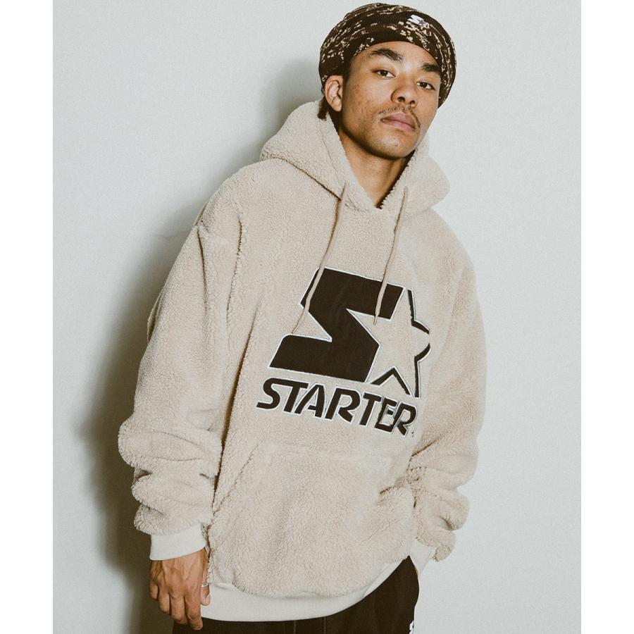 STARTER BLACK LABEL スターターブラックレーベル ボアパーカー メンズ もこもこ 厚手 プルオーバー ゆったり 大きいサイズ オーバーサイズ | improves | 01