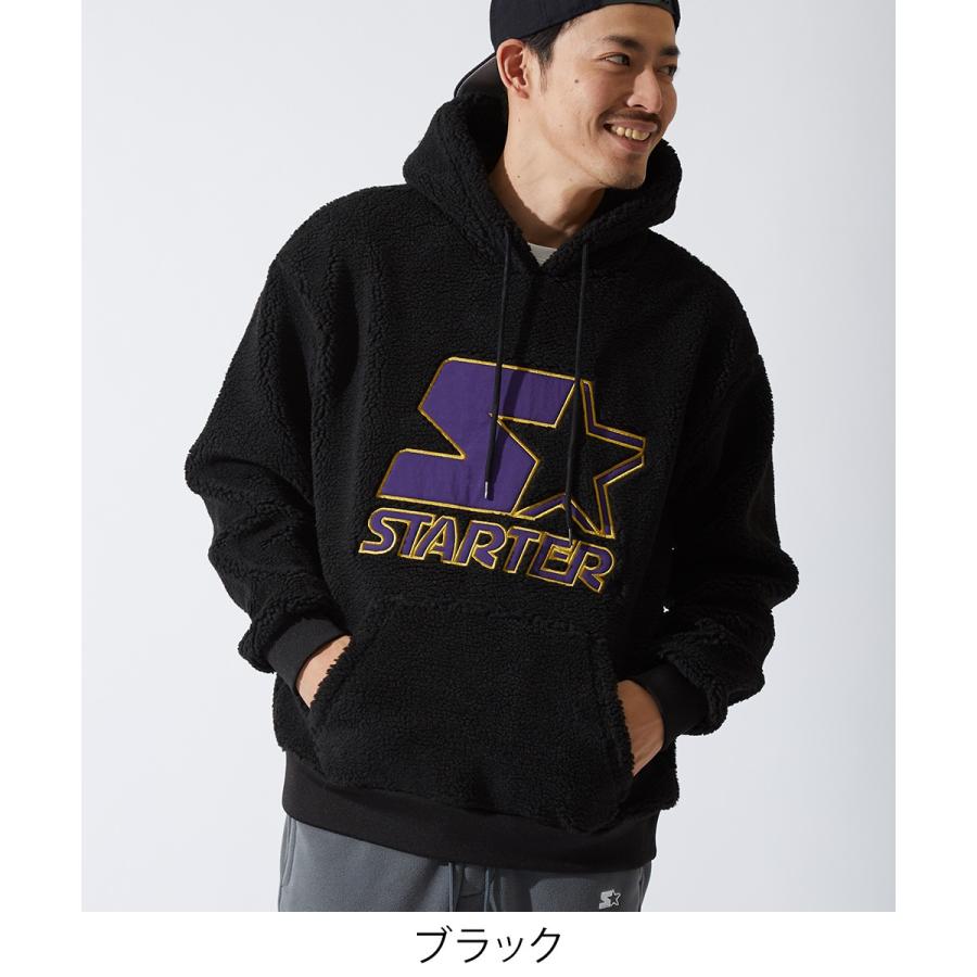STARTER BLACK LABEL スターターブラックレーベル ボアパーカー メンズ もこもこ 厚手 プルオーバー ゆったり 大きいサイズ オーバーサイズ | improves | 05