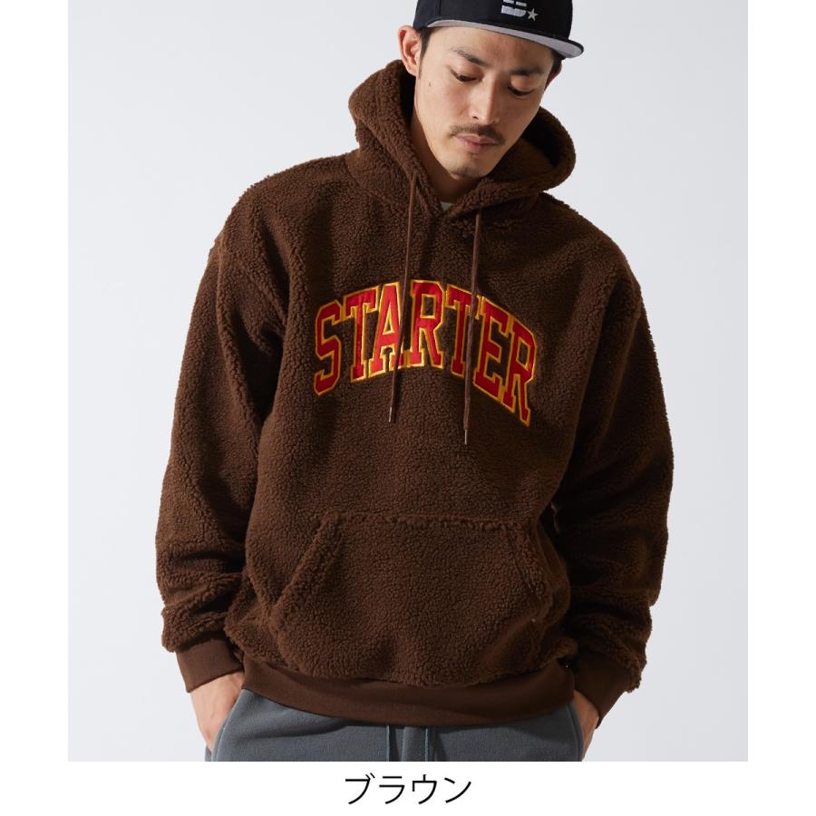 STARTER BLACK LABEL スターターブラックレーベル ボアパーカー メンズ もこもこ 厚手 プルオーバー ゆったり 大きいサイズ オーバーサイズ | improves | 01