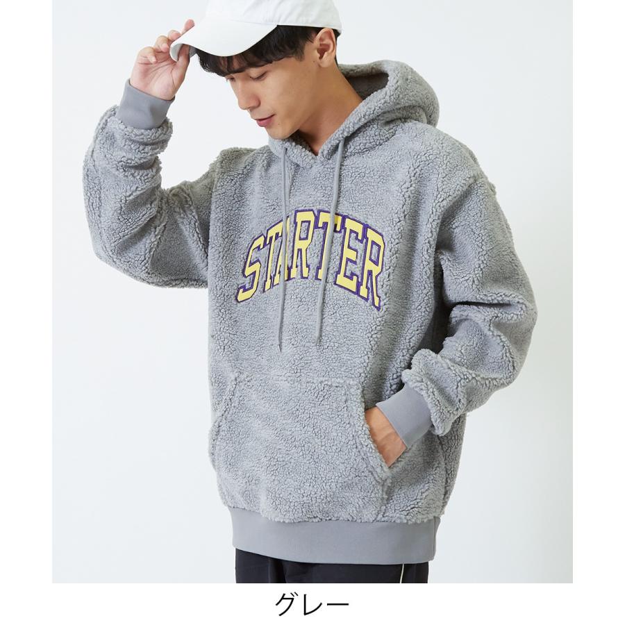 STARTER BLACK LABEL スターターブラックレーベル ボアパーカー メンズ もこもこ 厚手 プルオーバー ゆったり 大きいサイズ オーバーサイズ | improves | 04