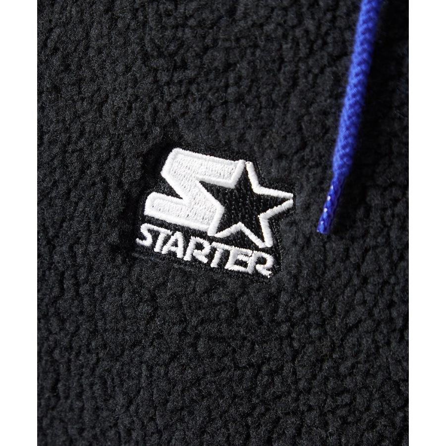 STARTER BLACK LABEL スターターブラックレーベル ボアパーカー メンズ ハーフジップ 長袖 もこもこ ビッグシルエット 大きいサイズ プルオーバー ブランド | improves | 14