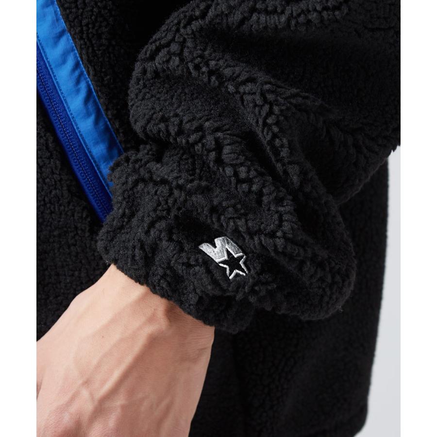 STARTER BLACK LABEL スターターブラックレーベル ボアパーカー メンズ ハーフジップ 長袖 もこもこ ビッグシルエット 大きいサイズ プルオーバー ブランド | improves | 17