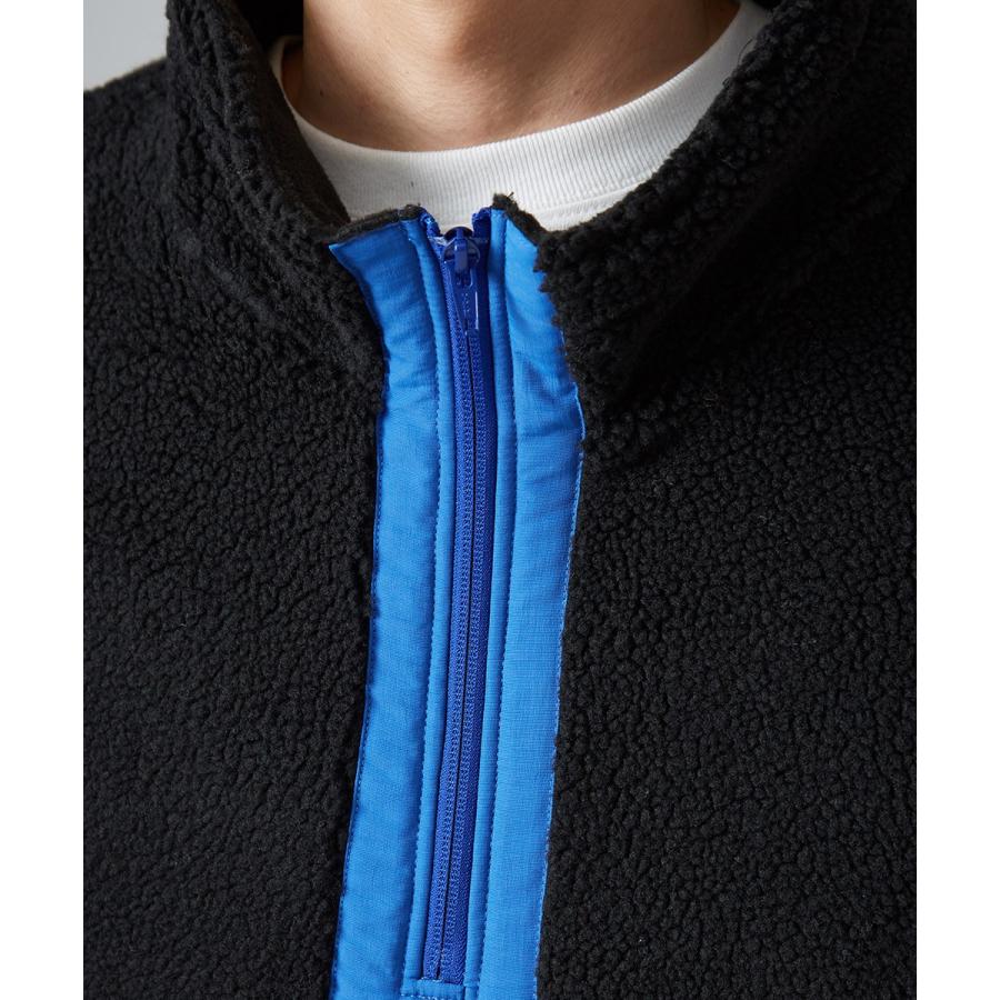 STARTER BLACK LABEL スターターブラックレーベル ボアジャケット メンズ スタンドカラー ハーフジップ もこもこ ビッグシルエット 大きいサイズ ブランド | improves | 14