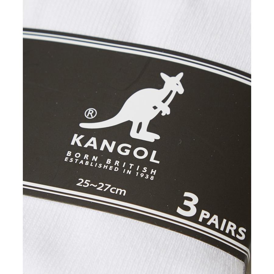 KANGOL ソックス メンズ  3足セット 3P 靴下 スニーカーソックス フットカバー ブラック 黒 グレー ホワイト 白 メンズファッション | KANGOL | 07