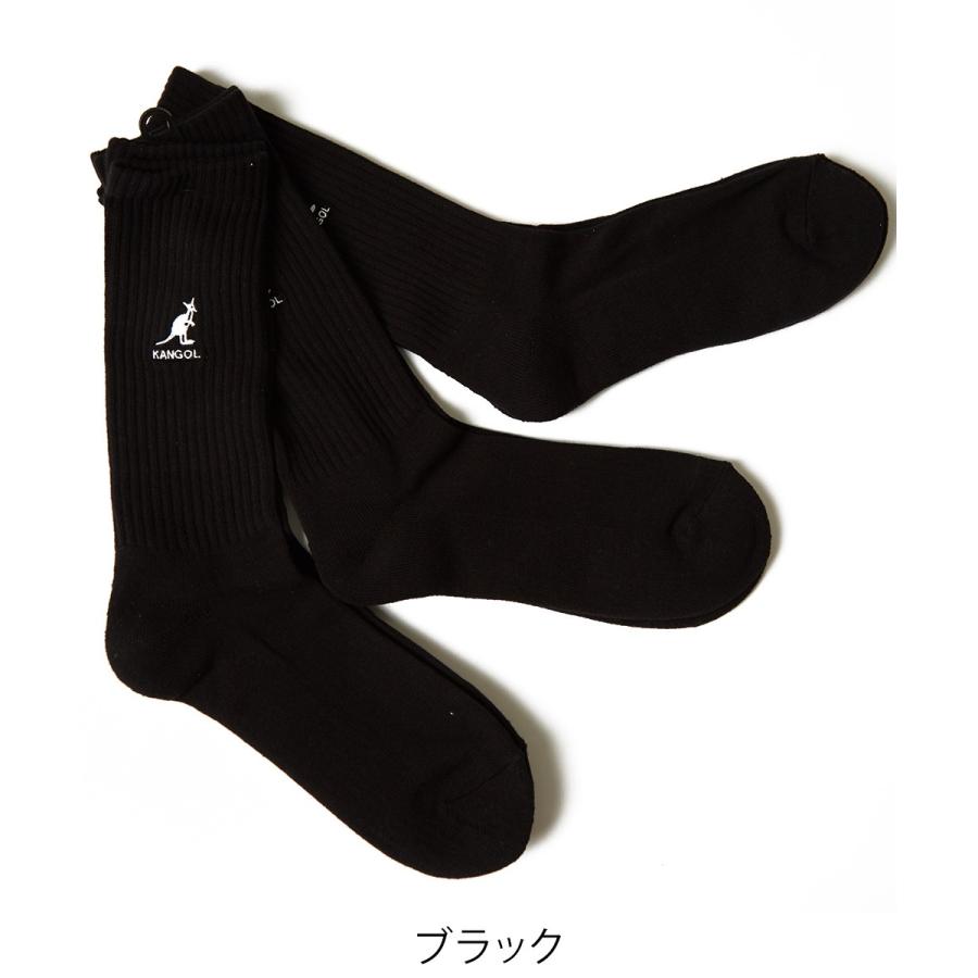 KANGOL ソックス メンズ  3足セット 3P 靴下 スニーカーソックス ミドル丈 ブラック 黒 グレー ホワイト 白 メンズファッション | KANGOL | 03