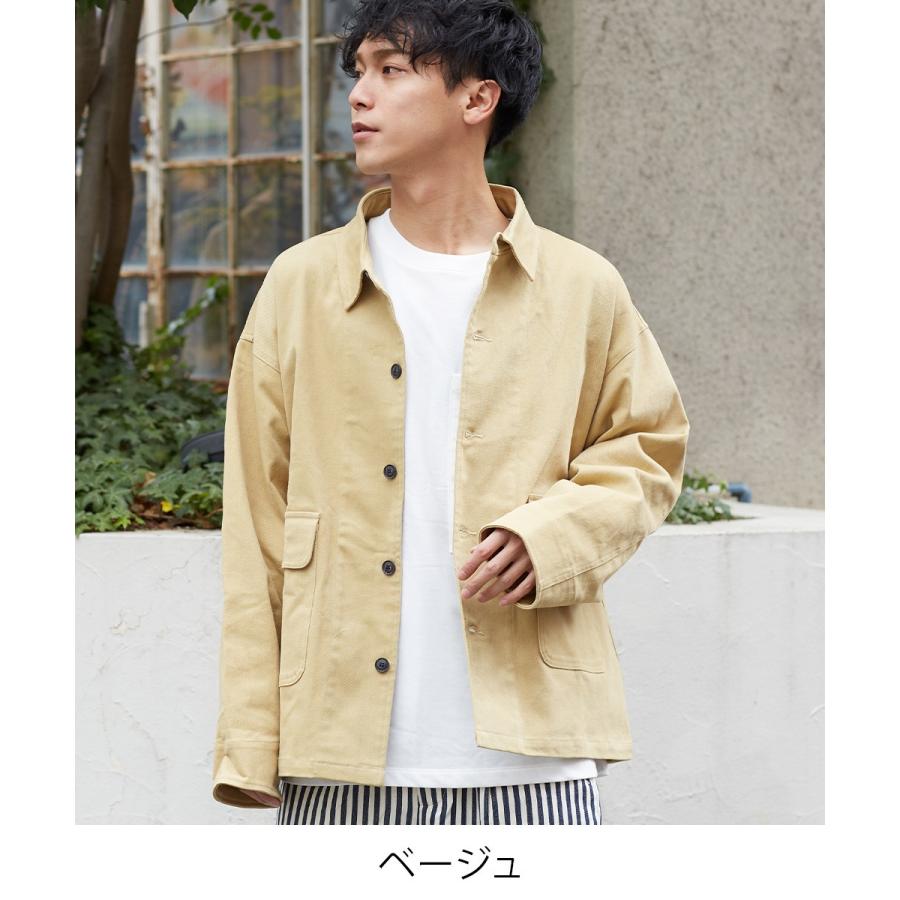 Revo. レヴォ カバーオール メンズ デニムジャケット Gジャン ミリタリージャケット ワークジャケット ルーズ ドロップショルダー 春 | Revo. | 10