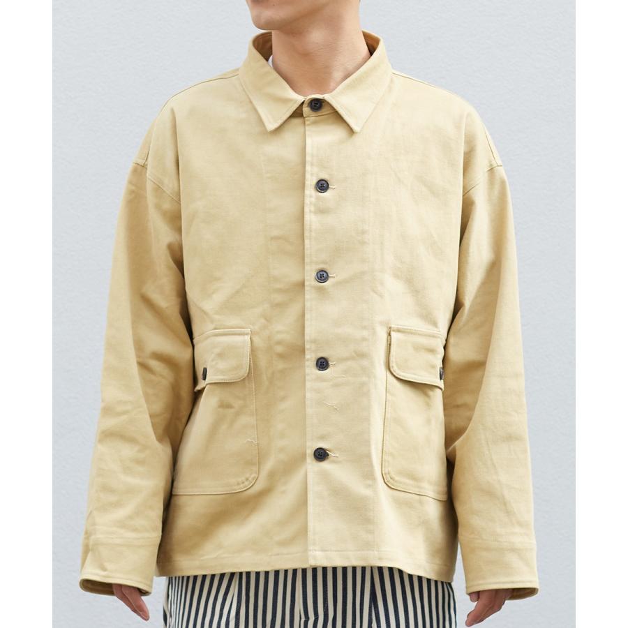 Revo. レヴォ カバーオール メンズ デニムジャケット Gジャン ミリタリージャケット ワークジャケット ルーズ ドロップショルダー 春 | Revo. | 13