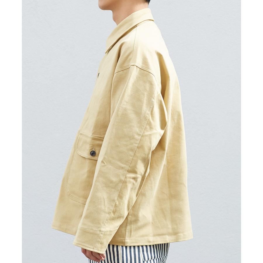 Revo. レヴォ カバーオール メンズ デニムジャケット Gジャン ミリタリージャケット ワークジャケット ルーズ ドロップショルダー 春 | Revo. | 14