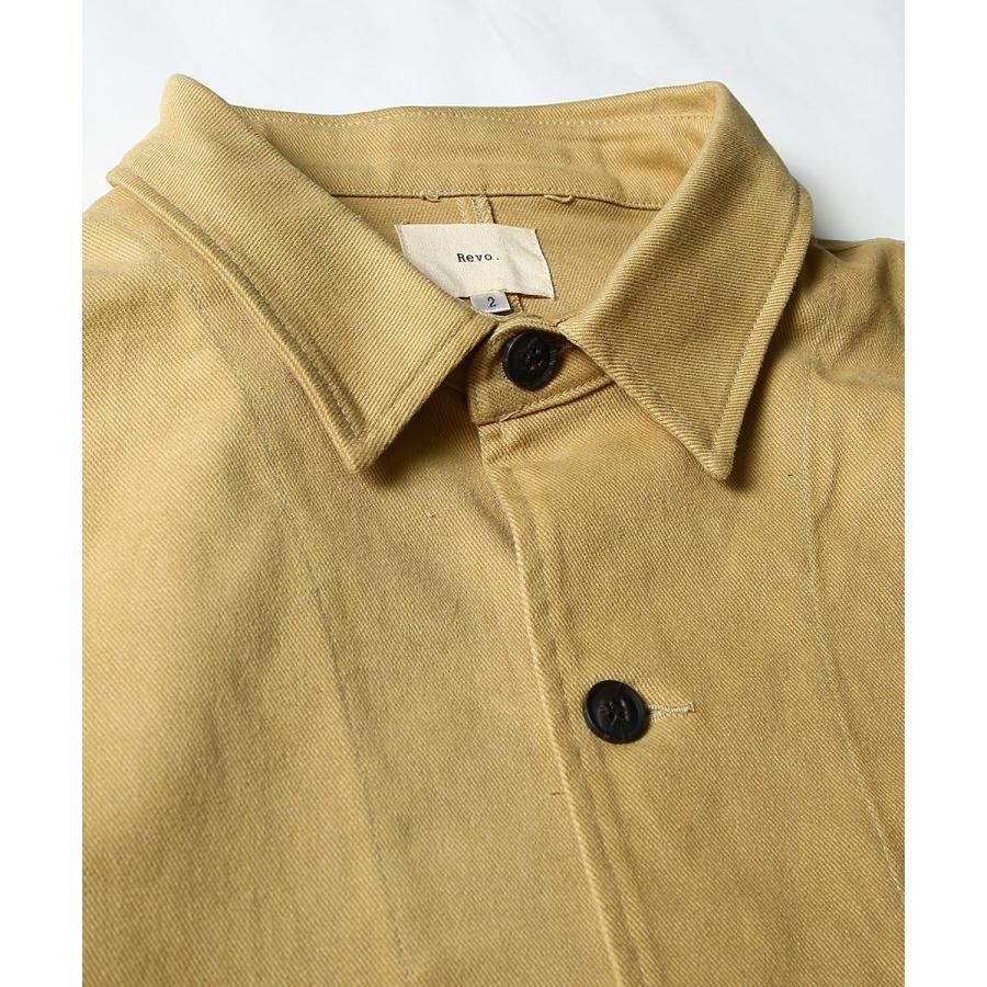 Revo. レヴォ カバーオール メンズ デニムジャケット Gジャン ミリタリージャケット ワークジャケット ルーズ ドロップショルダー 春 | Revo. | 16