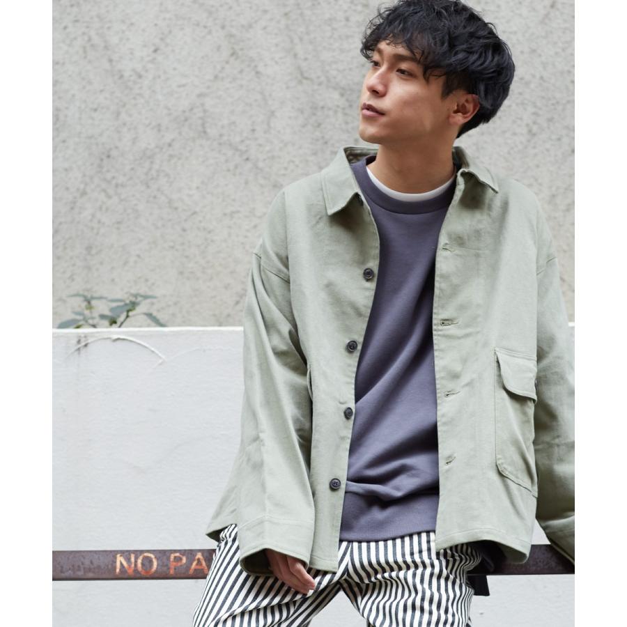 Revo. レヴォ カバーオール メンズ デニムジャケット Gジャン ミリタリージャケット ワークジャケット ルーズ ドロップショルダー 春 | Revo. | 02