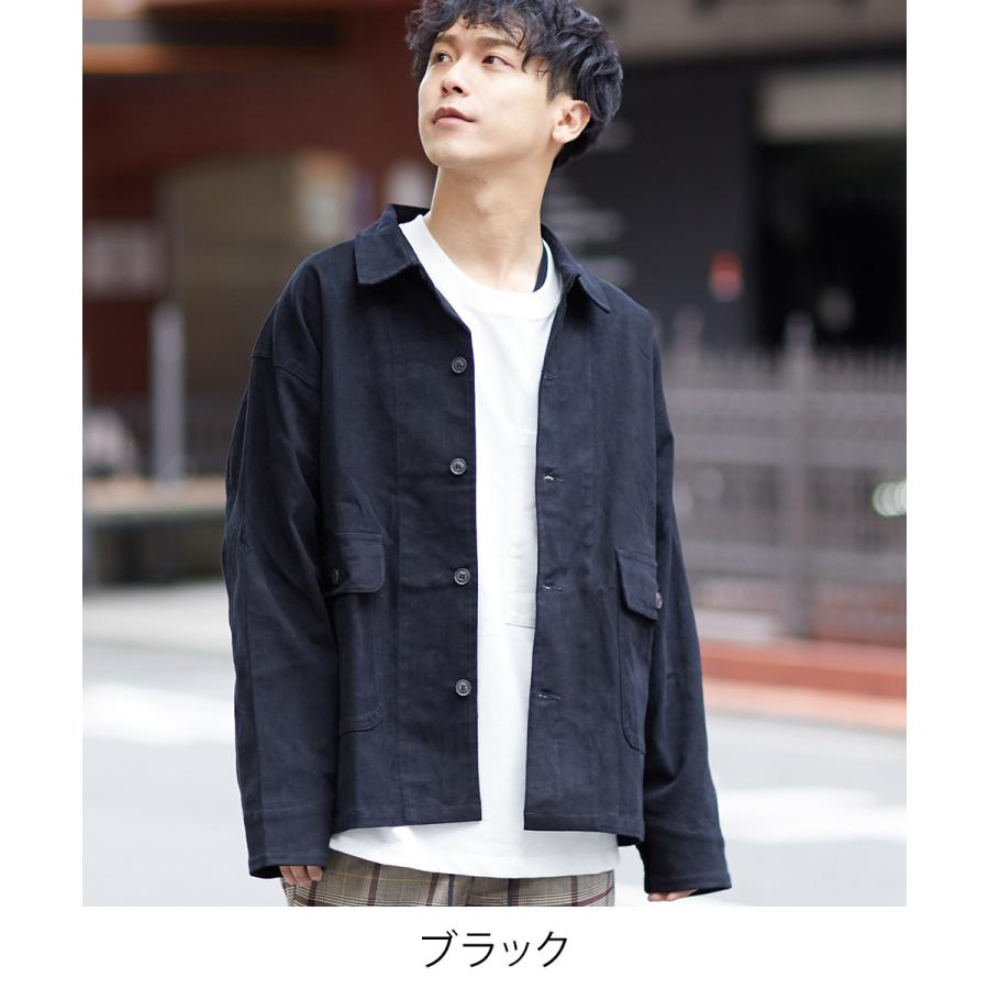 Revo. レヴォ カバーオール メンズ デニムジャケット Gジャン ミリタリージャケット ワークジャケット ルーズ ドロップショルダー 春 | Revo. | 06