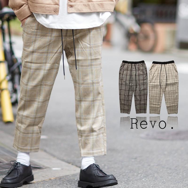 Revo. レヴォ アンクルパンツ メンズ イージーパンツ チェックパンク ワイドパンツ テーパードパンツ 半端丈 ゴムウエスト ドローコード TR 春 :40608:improves インプローブス - 通販 - Yahoo!ショッピング Revo. レヴォ アンクルパンツ メンズ イージーパンツ チェックパンク ワイドパンツ テーパードパンツ 半端丈 ゴムウエスト ドローコード TR 春 :40608:improves インプローブス - 通販 - Yahoo!ショッピング