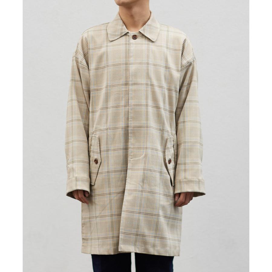 Revo. レヴォ ステンカラーコート メンズ ロングコート スプリングコート チェスターコート アウター チェック柄 ビッグシルエット オーバーサイズ 春 | Revo. | 10