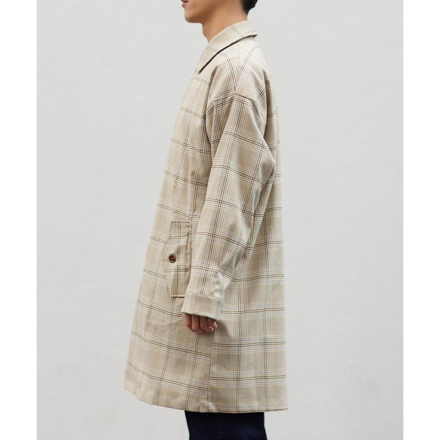 Revo. レヴォ ステンカラーコート メンズ ロングコート スプリングコート チェスターコート アウター チェック柄 ビッグシルエット オーバーサイズ 春 | Revo. | 11