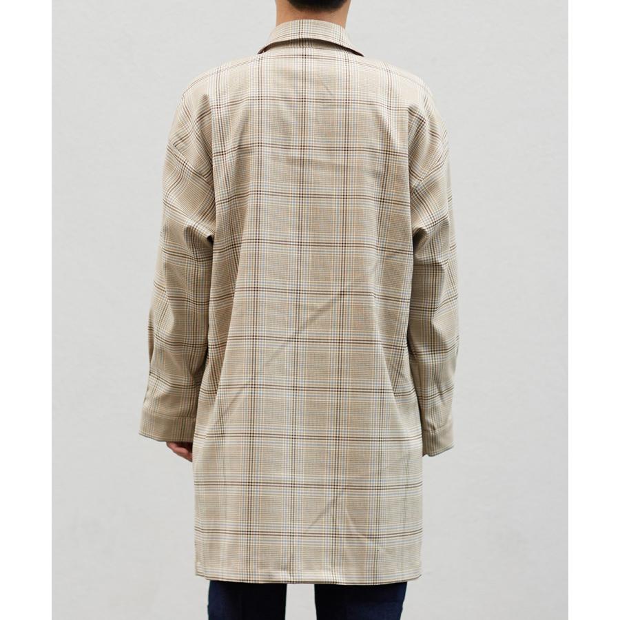 Revo. レヴォ ステンカラーコート メンズ ロングコート スプリングコート チェスターコート アウター チェック柄 ビッグシルエット オーバーサイズ 春 | Revo. | 12