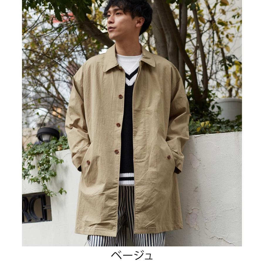 Revo. レヴォ ステンカラーコート メンズ ロングコート スプリングコート チェスターコート アウター ツイル ビッグシルエット オーバーサイズ 春 | Revo. | 01