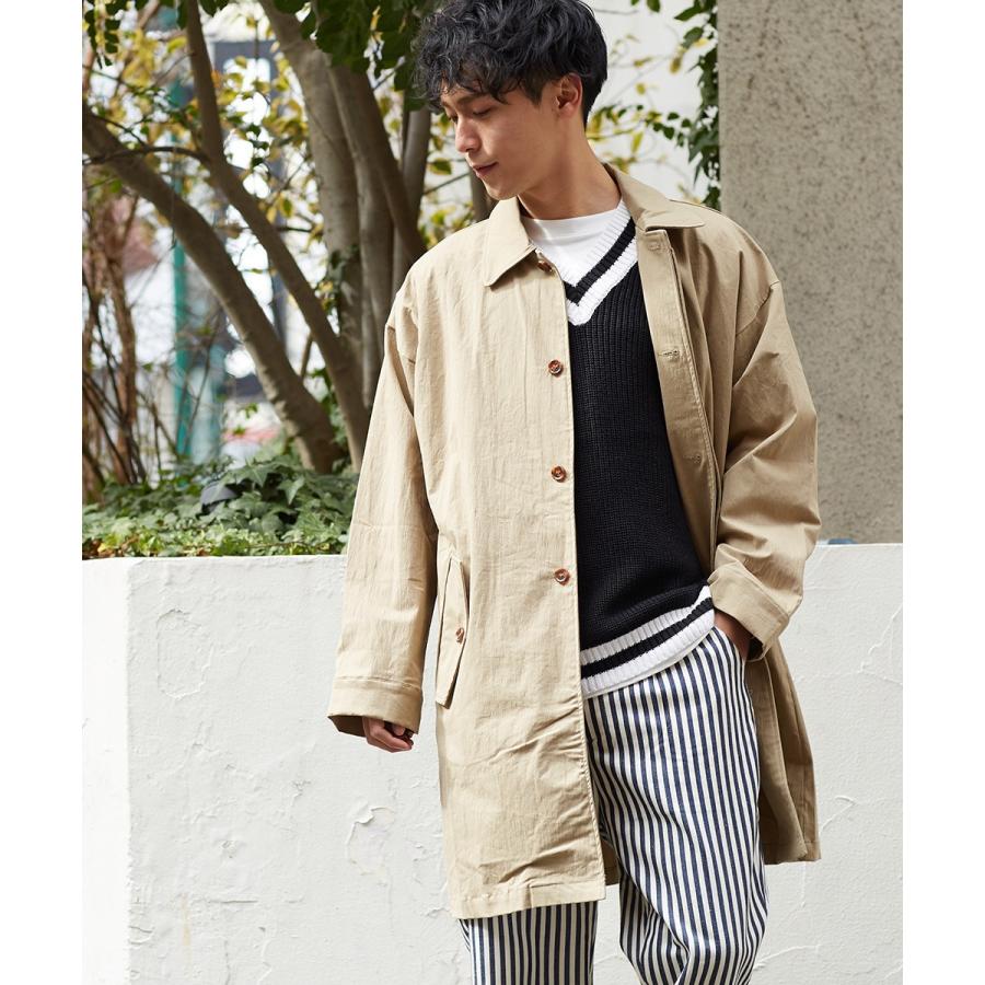 Revo. レヴォ ステンカラーコート メンズ ロングコート スプリングコート チェスターコート アウター ツイル ビッグシルエット オーバーサイズ 春 | Revo. | 02