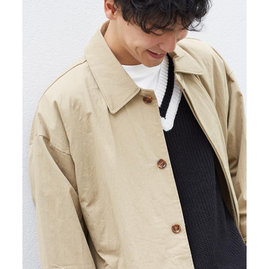 Revo. レヴォ ステンカラーコート メンズ ロングコート スプリングコート チェスターコート アウター ツイル ビッグシルエット オーバーサイズ 春 | Revo. | 05