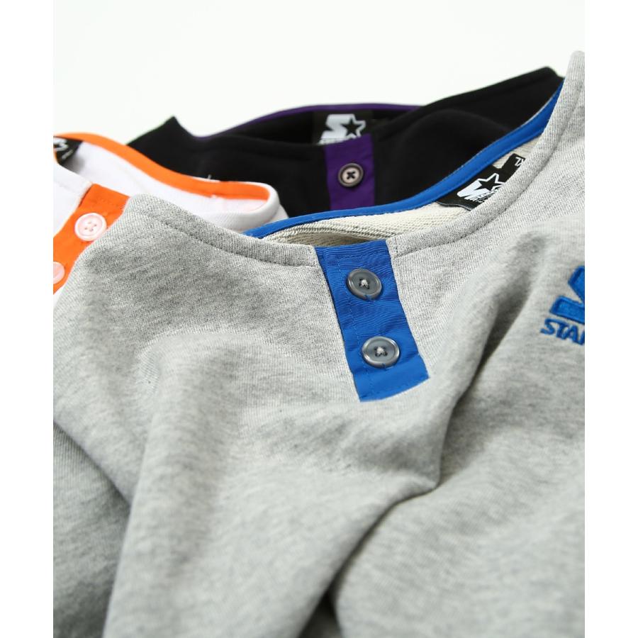 STARTER BLACK LABEL スターターブラックレーベル トレーナー メンズ スウェットトレーナー 長袖 ヘンリーネック ロゴ 刺繍 ゆったり 大きいサイズ | improves | 10