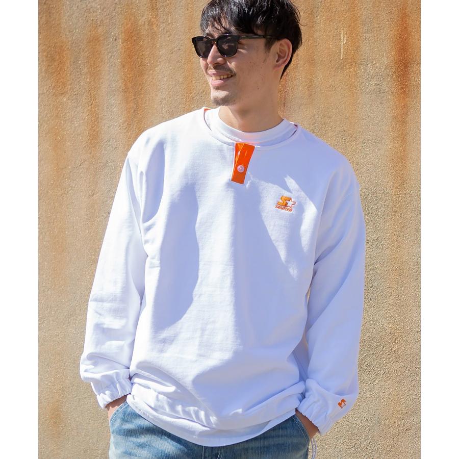 STARTER BLACK LABEL スターターブラックレーベル トレーナー メンズ スウェットトレーナー 長袖 ヘンリーネック ロゴ 刺繍 ゆったり 大きいサイズ | improves | 02