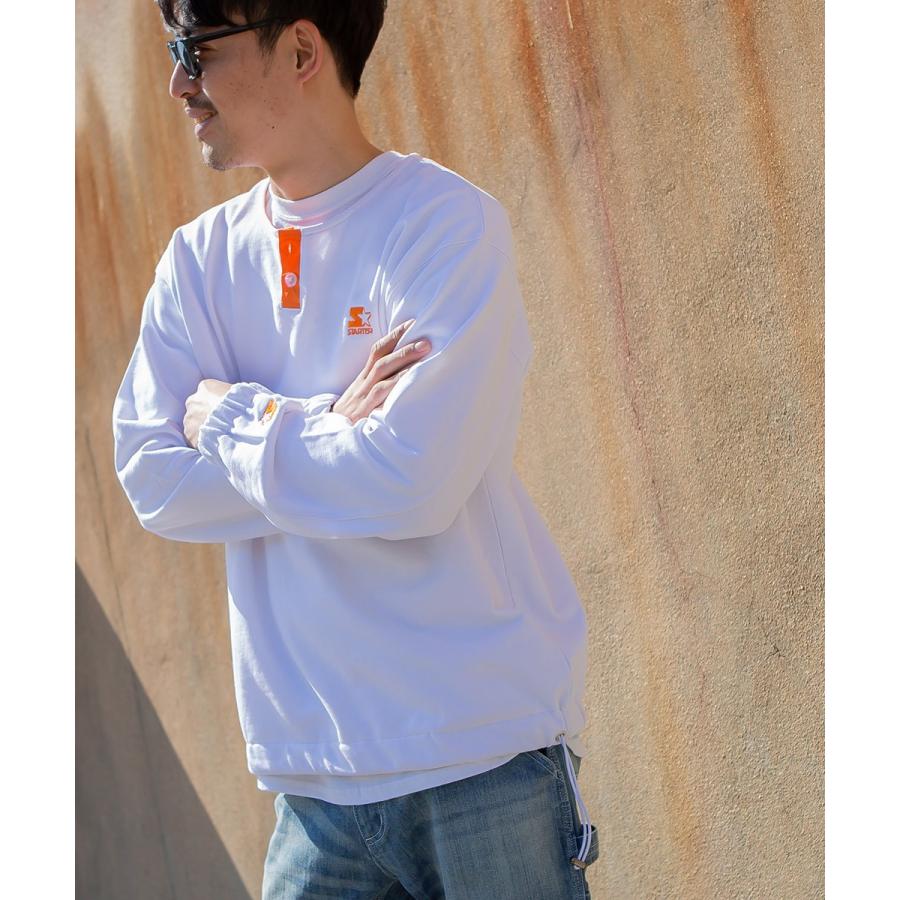 STARTER BLACK LABEL スターターブラックレーベル トレーナー メンズ スウェットトレーナー 長袖 ヘンリーネック ロゴ 刺繍 ゆったり 大きいサイズ | improves | 03