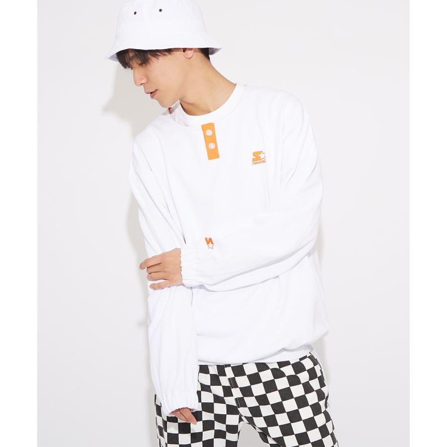 STARTER BLACK LABEL スターターブラックレーベル トレーナー メンズ スウェットトレーナー 長袖 ヘンリーネック ロゴ 刺繍 ゆったり 大きいサイズ | improves | 05