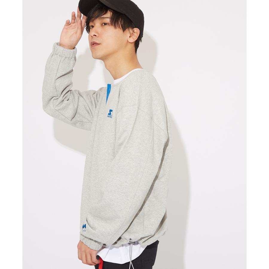 STARTER BLACK LABEL スターターブラックレーベル トレーナー メンズ スウェットトレーナー 長袖 ヘンリーネック ロゴ 刺繍 ゆったり 大きいサイズ | improves | 09