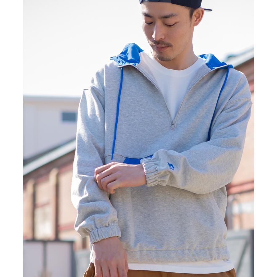 STARTER BLACK LABEL スターターブラックレーベル アノラックパーカー メンズ スウェットパーカー ハーフジップ 大きいサイズ プルオーバーパーカー | improves | 03