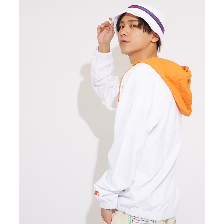 STARTER BLACK LABEL スターターブラックレーベル アノラックパーカー メンズ スウェットパーカー ハーフジップ 大きいサイズ プルオーバーパーカー | improves | 06