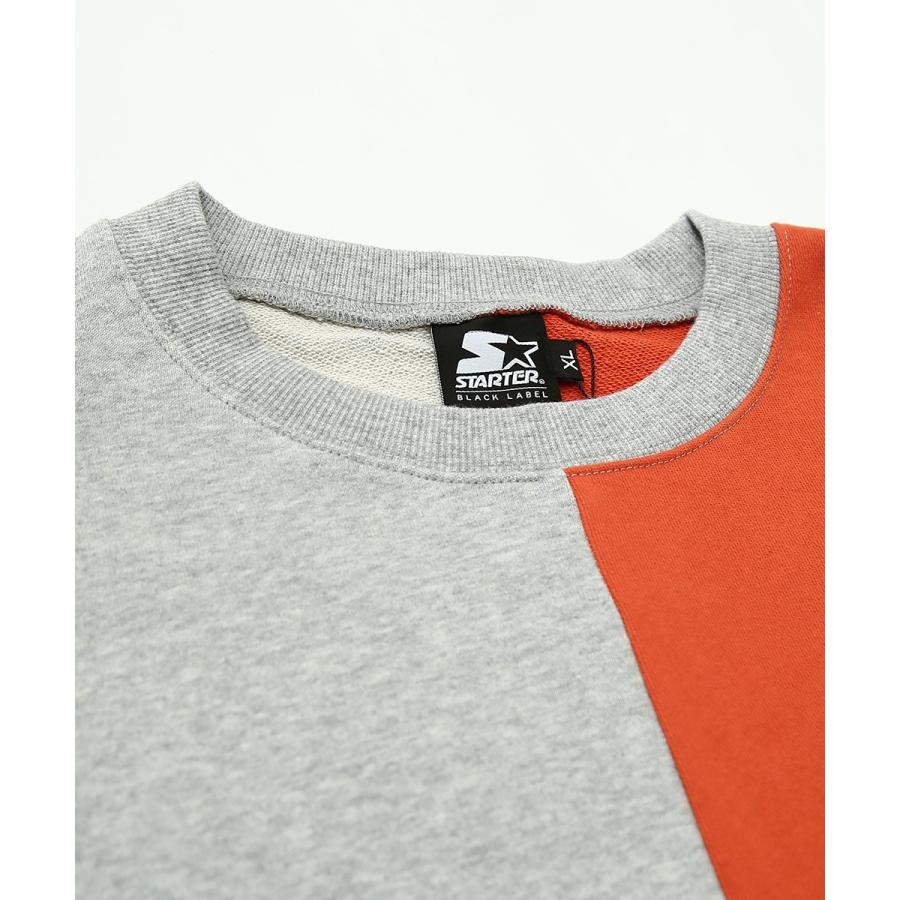 STARTER BLACK LABEL スターターブラックレーベル トレーナー メンズ スウェットトレーナー バイカラー クルーネック ロゴ 刺繍 大きいサイズ スエット ブランド | improves | 12